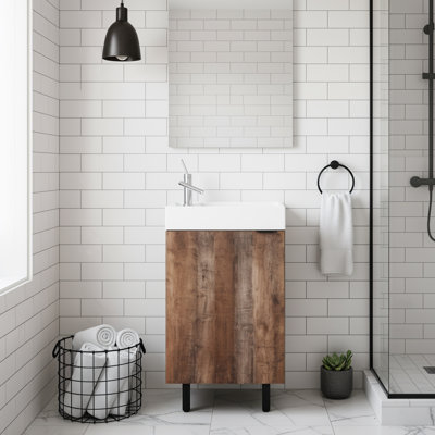 Studio 18.13 " W Freestanding Standard Free Standing 1 Single Vanity Bathroom Vanity With Cultured Marble Top