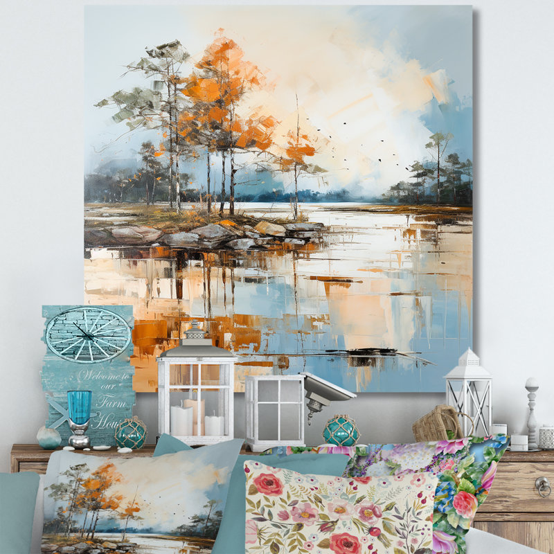 Impression sur toile Lake Smmer Charm, H 36 po x l 36 po x P 1,5 po, Toile tendue