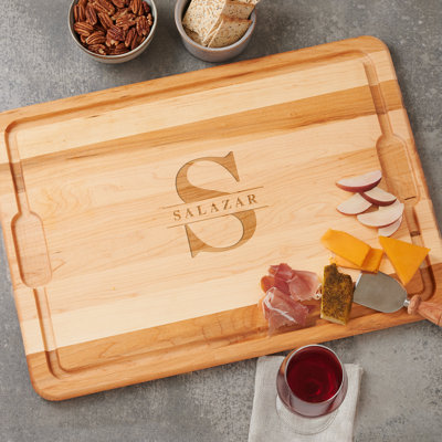 Lavish Last Name Personalized Hardwood Cutting Board