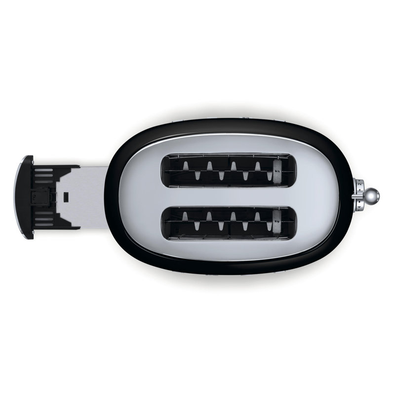 SMEG 50's Retro Style 2 Slice Toaster, Black