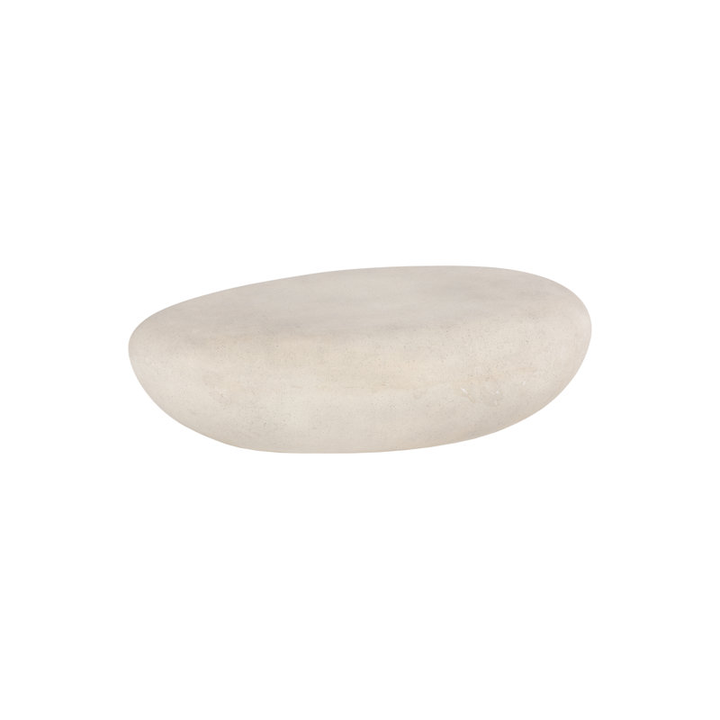 River Stone Solid Coffee Table, 16" H x 54" L x 34" W, Roman Stone