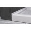 Base de douche 60 po x 32 po à surface solide blanche avec drain à droite, simple seuil, antidérapant pour installation en alcôve-134095517