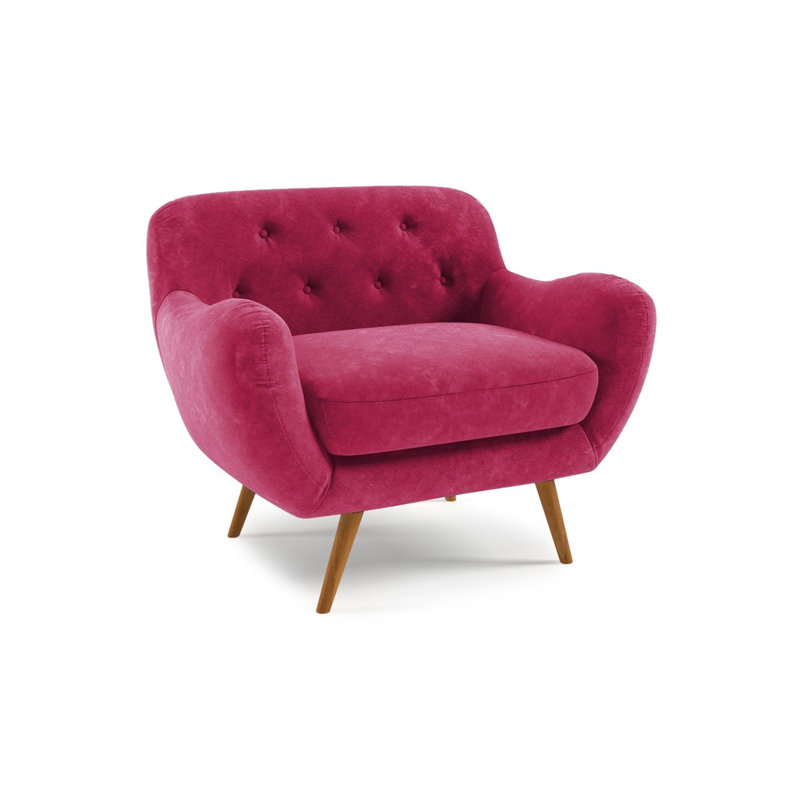 Jefferson Upholstered Armchair, Pink