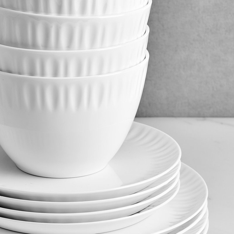 Mikasa Franklyn 12-Piece Bone China Dinnerware Set