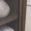 Grande armoire de rangement autoportante avec porte vitrée et tablettes réglables, buffet pour une organisation polyvalente des pièces-299283112