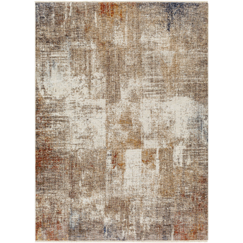 Michalski Abstract Rust Area Rug, Rectangle 3' x 5'