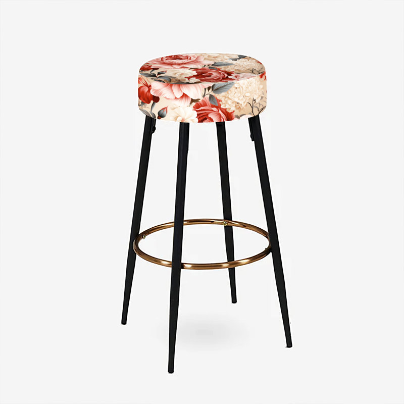 Ensemble de 2 tabourets de bar Timeless Pink Peony Garden Serenity