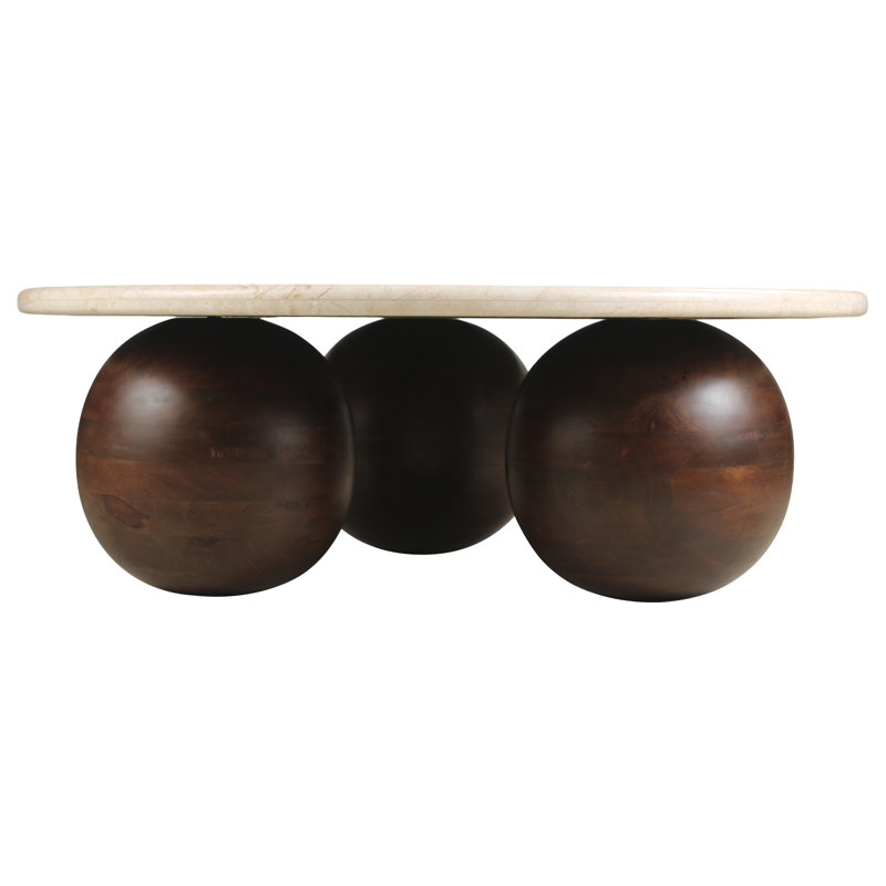 Table basse Treviso, Beige, Brun