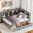 Wooden Daybed With 2 Drawers, Storage Shelf And Usb Charging Ports-681919886