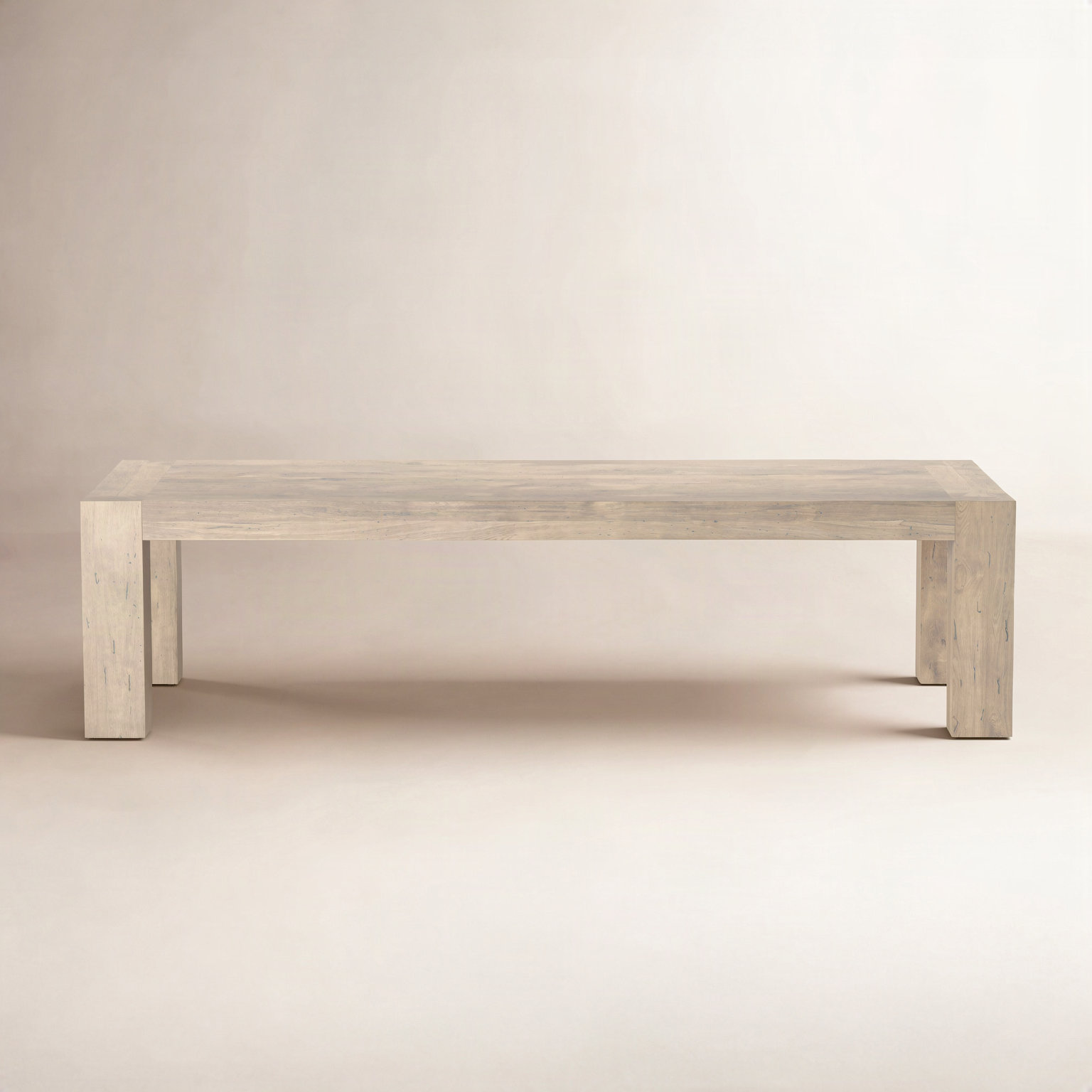 Lockney 108'' Dining Table, 30'' H x 108'' W x 43'' D, Whitewash Rustic Wormwood Oak
