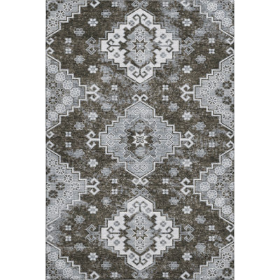 Premium Machine Washable Prisco Chocolate Rug