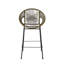 Tabouret de bar d'extérieur vert Ferrara, ensemble de 2