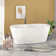 60'' Freestanding Gloss  Acrylic Soaking Bathtub With Toe-Tap Chrome Drain And Classic Slotted Overflow