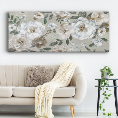 Jardin de roses sur toile