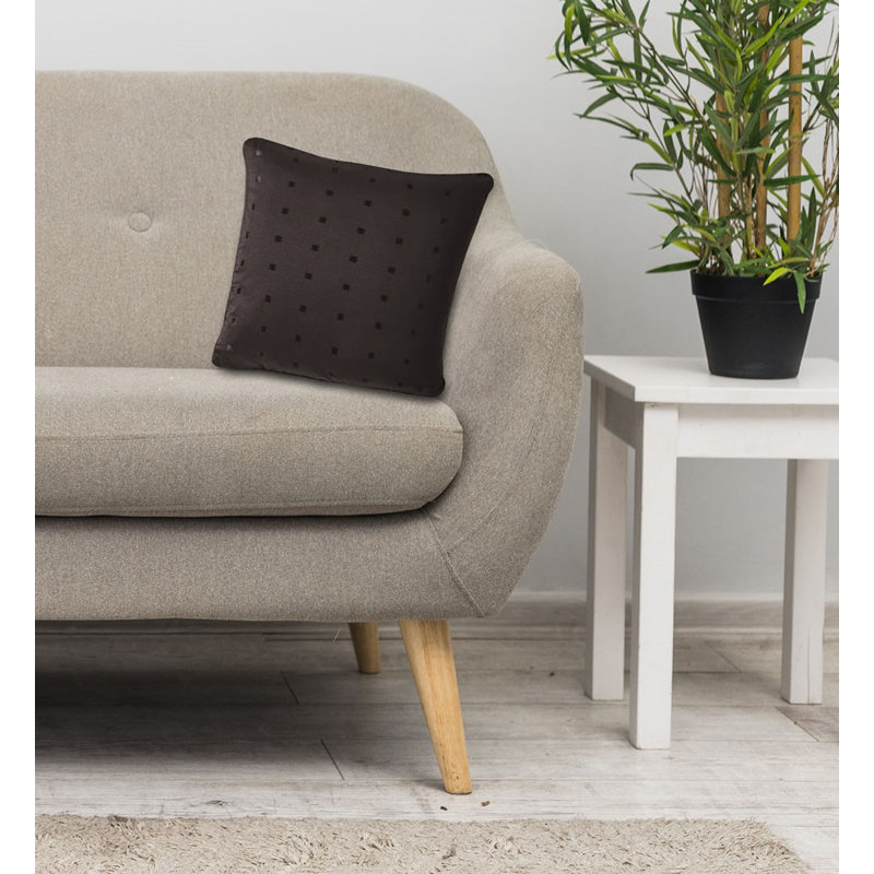 Norush Geometric Square Cushion, Chocolate, 55 x 55cm 