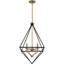 Lustre géométrique à 4 lumières de style bougie Rosann