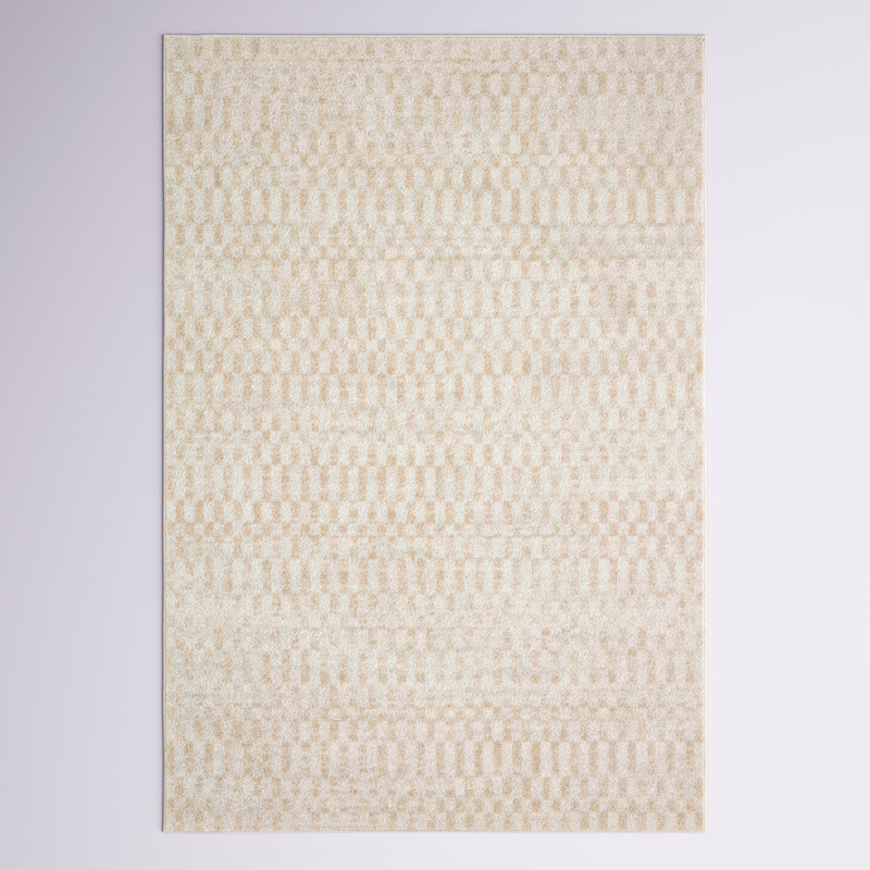 Tapis ivoire / naturel Krieger II, Rectangle 5 pi 3 po x 7 pi 9 po