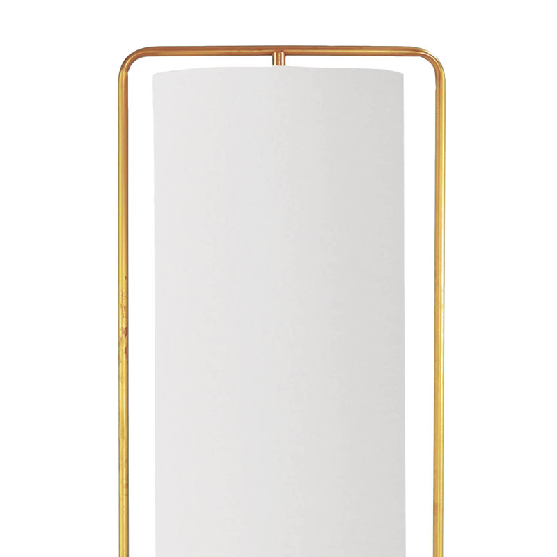 70" Column Floor Lamp, Natural Brass
