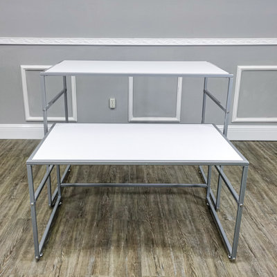 Set of 2 Nesting Display Tables 41.46" W x 24.02" D x 32.76" H and 38.7" W x 20.16" D x 23.23" H
