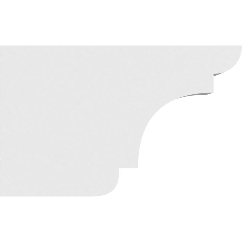 4"W x 10"H x 16"L Standard New Brighton Architectural Grade PVC Rafter Tail, 10"H x 4"W x 16"D