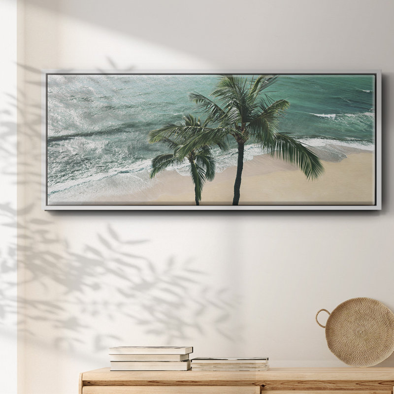 " Maui Palm ", White, 12" H x 30" W x 1.5" D