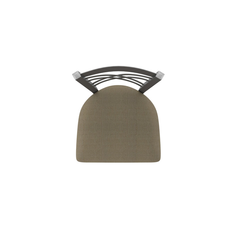 Tabouret pivotant 820 Catalina, Acier Inoxydable, Tissu liège graphique, Tabouret de bar (siège d'une hauteur de 30 po)