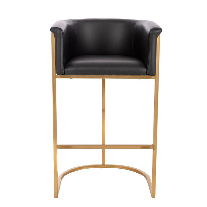 Tabouret de comptoir 25 po Madteos, Noir