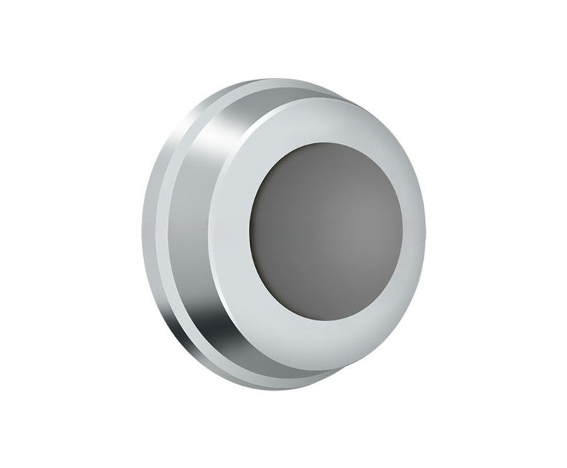 Door Stop, Polished Chrome