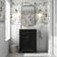 Meuble-lavabo 24 po avec 2 portes et tiroir escamotable, armoire de rangement de salle de bain avec lavabo, portes à fermeture en douceur avec organisateurs-1258773325