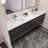 Azden 84" Wall-Mounted Double Bathroom Vanity Set-846138773