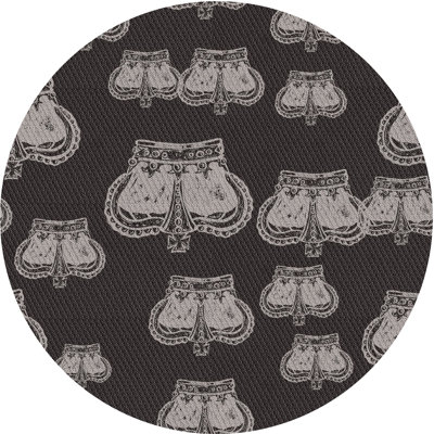 Noir Ishani/Tapis décoratif gris
