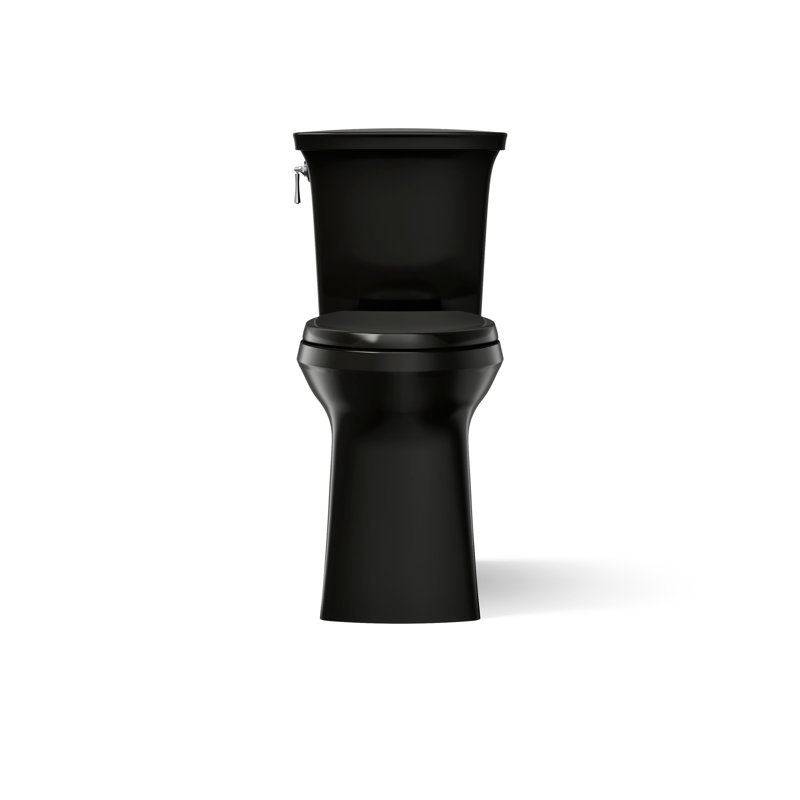 Corbelle Tall Continuousclean Two-Piece Elongated Toilet With Skirted Trapway 1.28 Gpf, Black