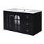 Meuble-lavabo flottant 36 po avec lavabo en céramique, armoire de salle de bain murale avec 3 tiroirs et système de fermeture en douceur