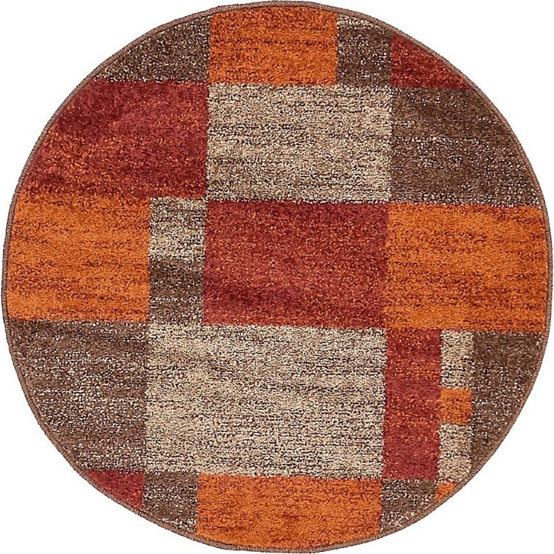 Harvest Abstract Indoor Rug, Round 3'3"
