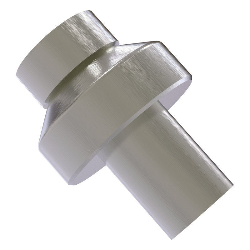 Poignée cylindrique de 1 po de diamètre Ballenas, Nickel satiné