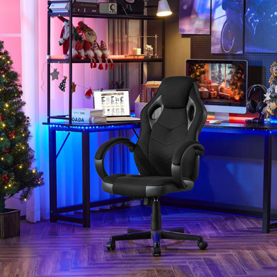 Inbox Zero Adjustable Ergonomic Swiveling PC & Racing Game Chair