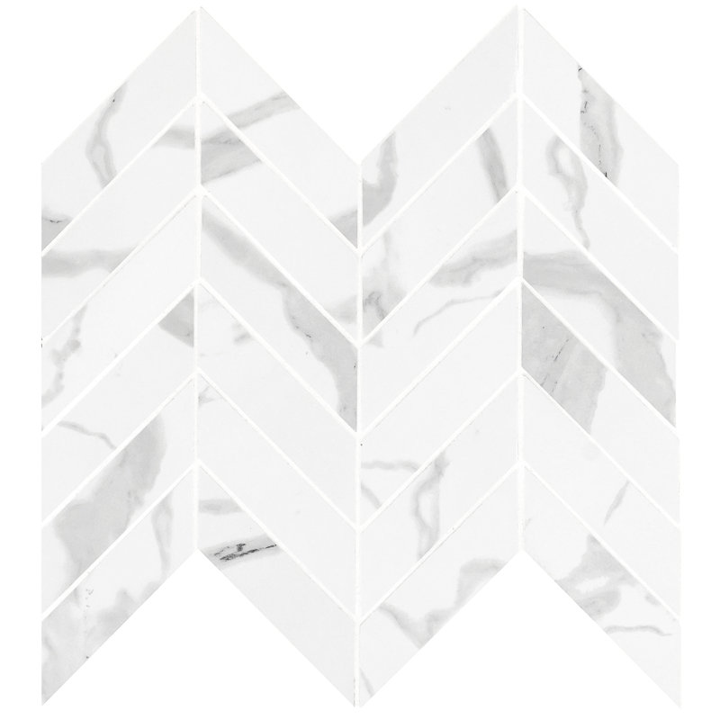 Ardena 12 in. x 15 in. Matte Porcelain Marble Look Floor and Wall Tile, Silva