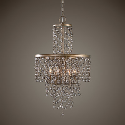 Lustre à plusieurs niveaux avec accents en cristal 6 lumières unique Barrera