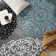 Padowski Floral Gray/Blue/Black Area Rug