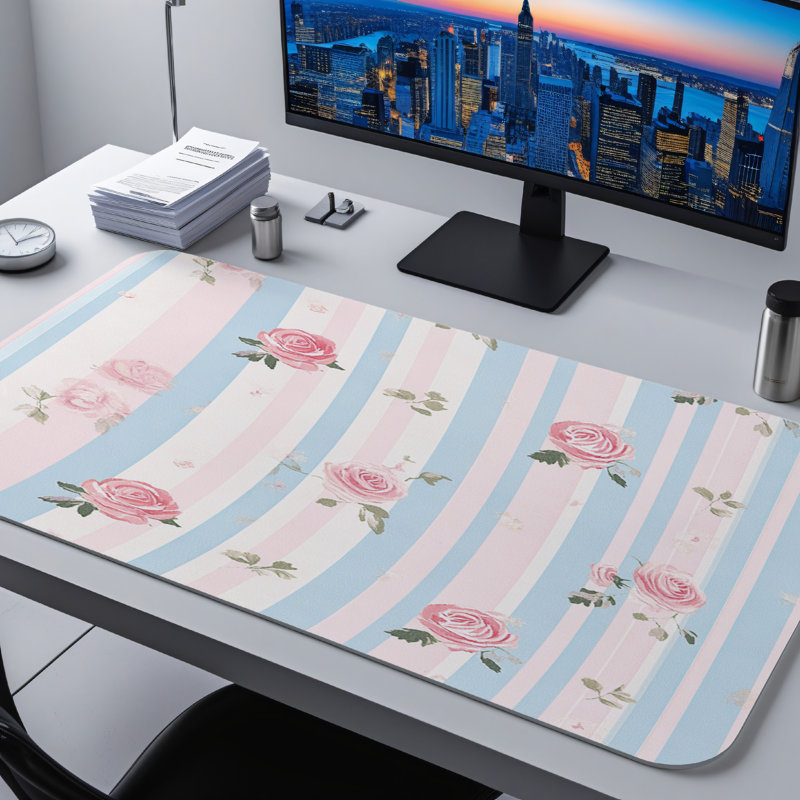 Floral Desk Mat, 31.5x15.5