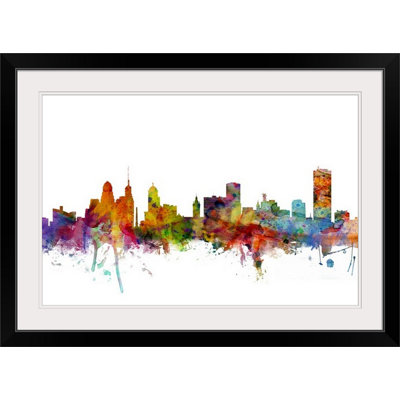 «Francy Buffalo New York Skyline» par Michael Tompsett - impression
