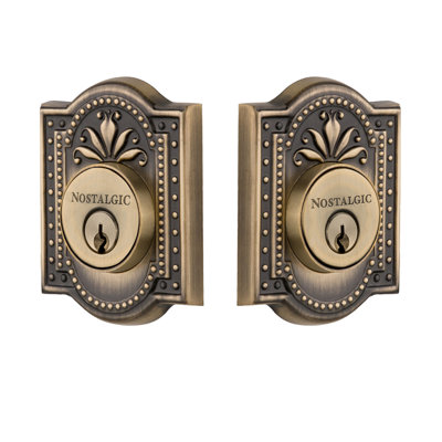 Nostalgic Warehouse Meadows Plate Double Cylinder Deadbolt