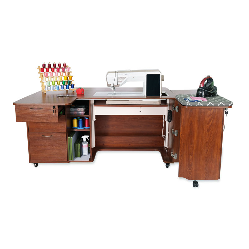 Arrow Sewing Sydney Electric Sewing Cabinet, Grey, Brown