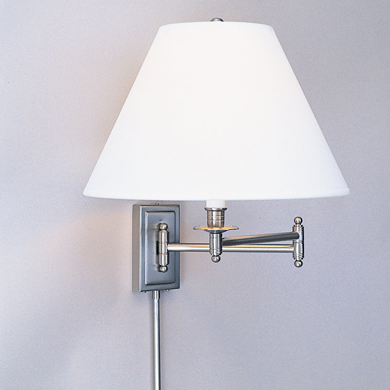 Kinetic 1 - Light Swing Arm, Brushed Chrome, Ascot White