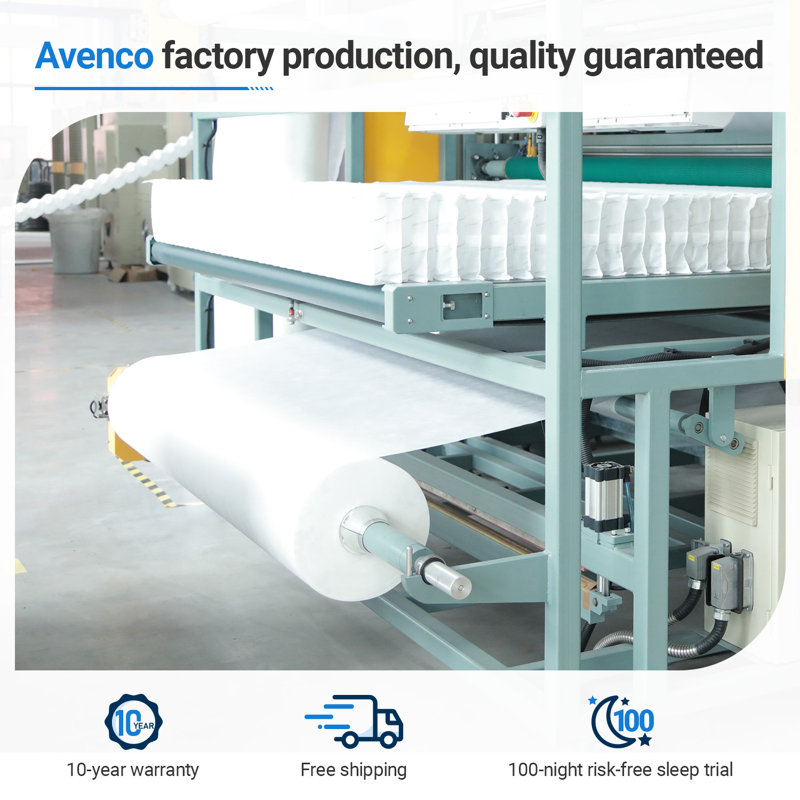 Avenco 12'' Medium Hybrid Mattress, Full