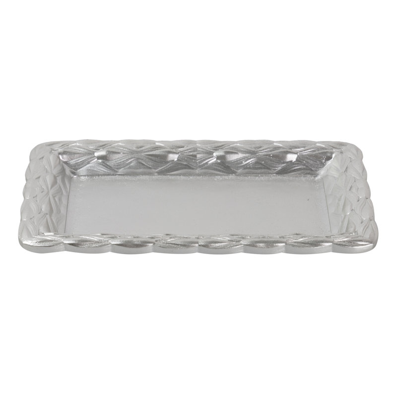 Weisser Resin Decorative Tray, Silver