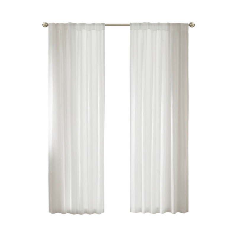 Paire de rideaux d'intimité avec passe-tringle 2 pièces, L 52 po x L 108 po