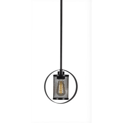 Deshotel Infinity 1 Light Pendant Shown With Clear Antique LED Bulb
