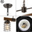 Lustre linéaire moderne avec abat-jour cage en métal rustique et luminaire suspendu industriel pour salle à manger 5 lumières