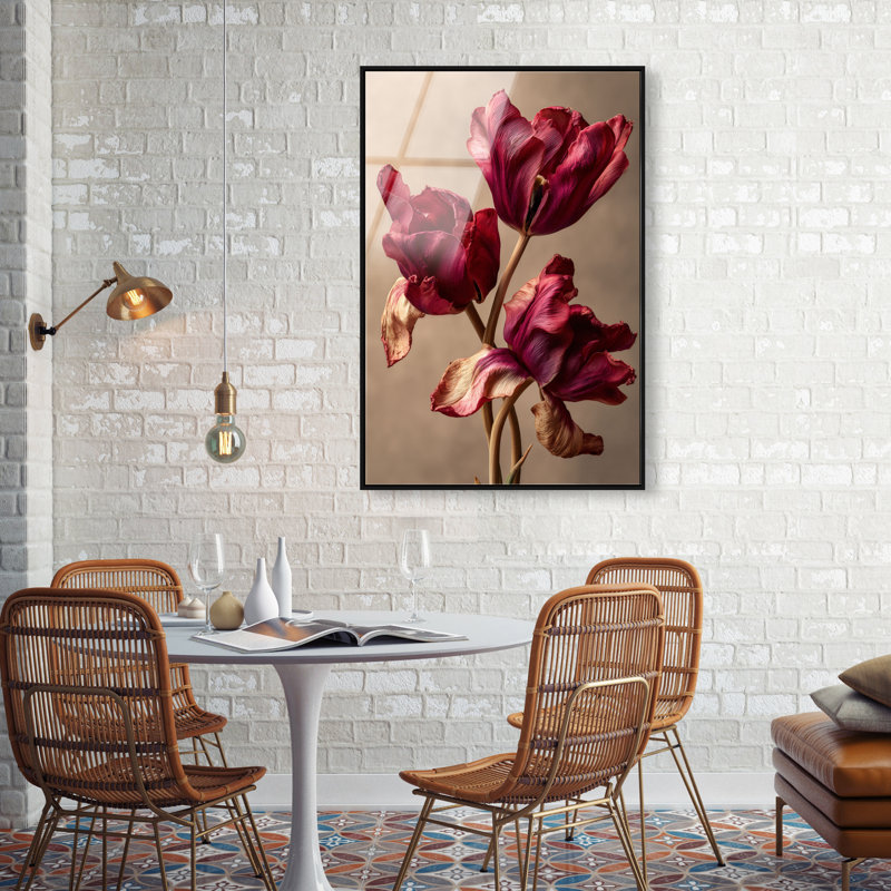 Dark Silk Remains Print, 16"H x 11"W, Black Floater Frame